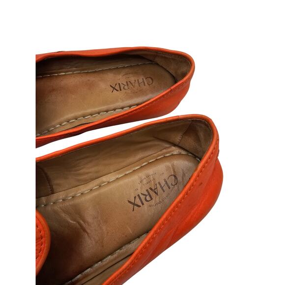 Charix Leather Orange Slip On Loafers Sz 11.5 (43) - Picture 3 of 7